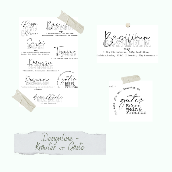 Stamp set - Designline - Kräuter & Gäste
