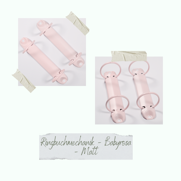 Ringbuchmechanik - Baby pink - Matt - Buchbindeliebe